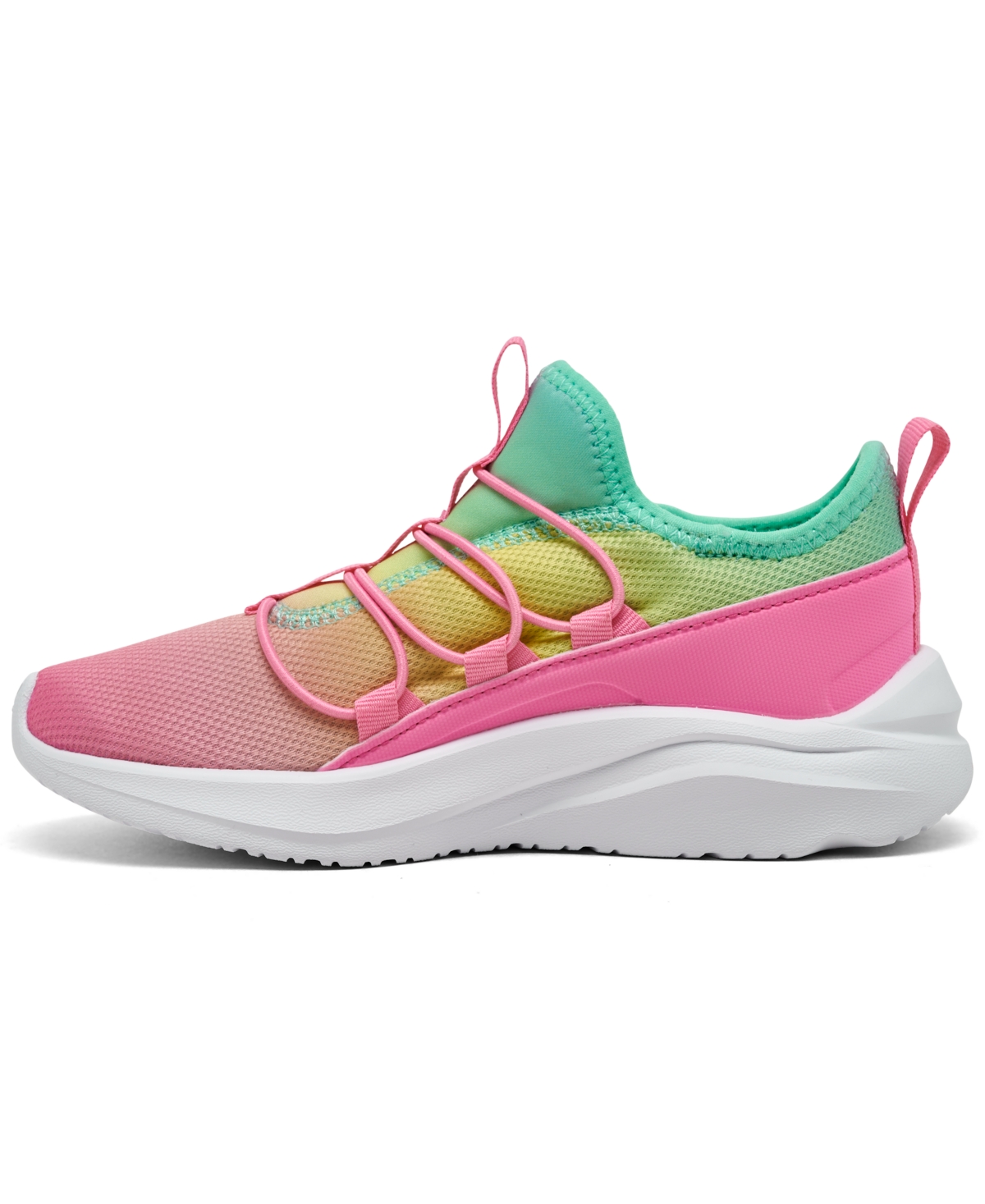 Puma Little Kids Soft Ride One4all Slip-on Fade Casual Sneakers From Finish Line In Pink