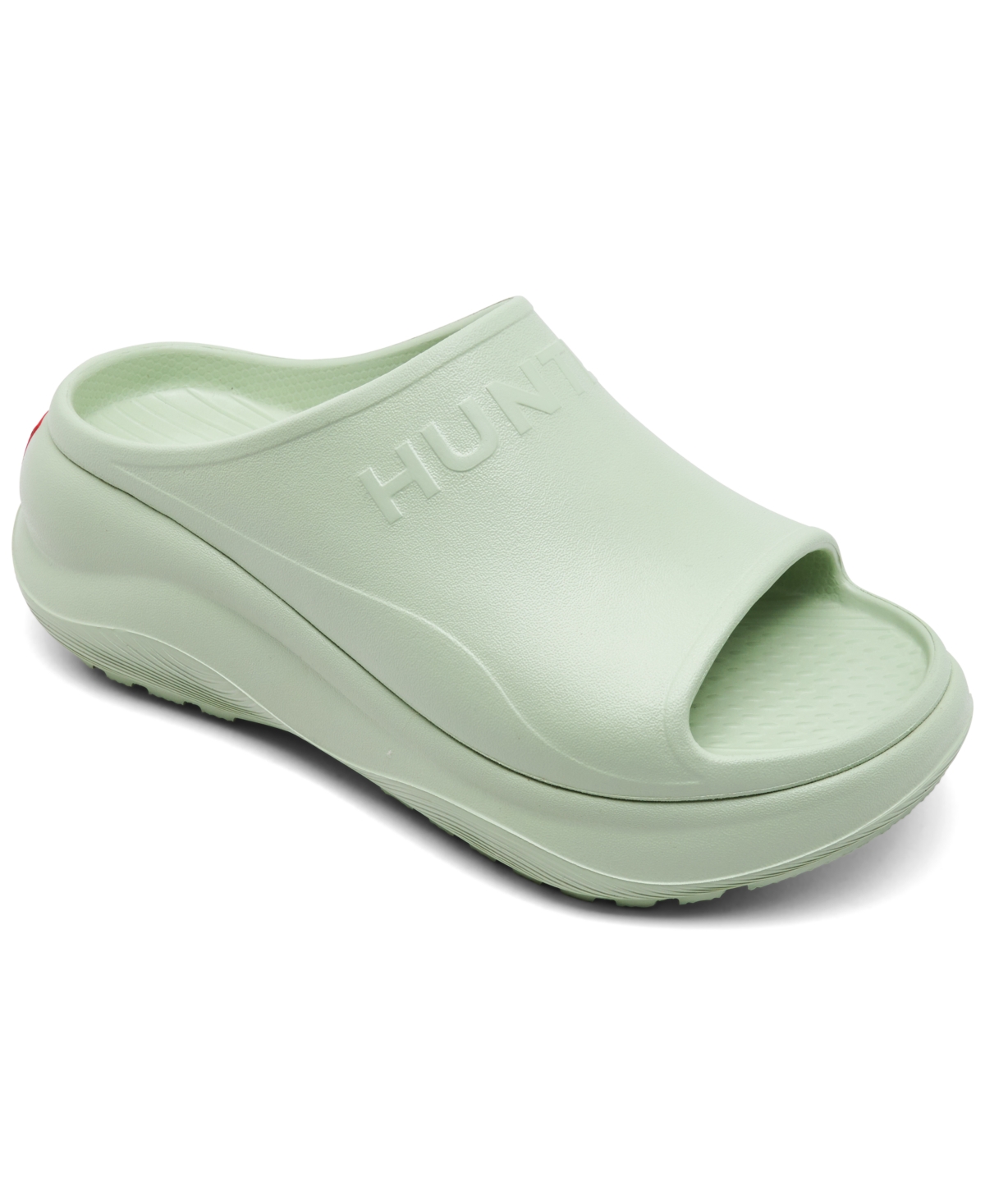 Shop Hunter Women's Haddie Slip-on Open Toe Wedge Sandals From Finish Line In Medium Green