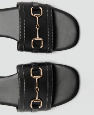 Women's Buckle Leather Sandals