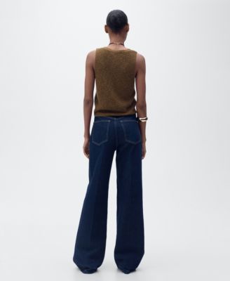 Women's Buttoned Chunky Knit Sweater Vest