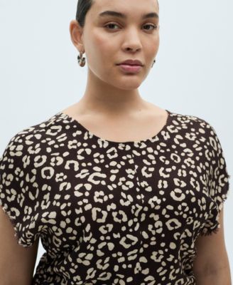 Women's Frayed Ends Leopard Print Dress