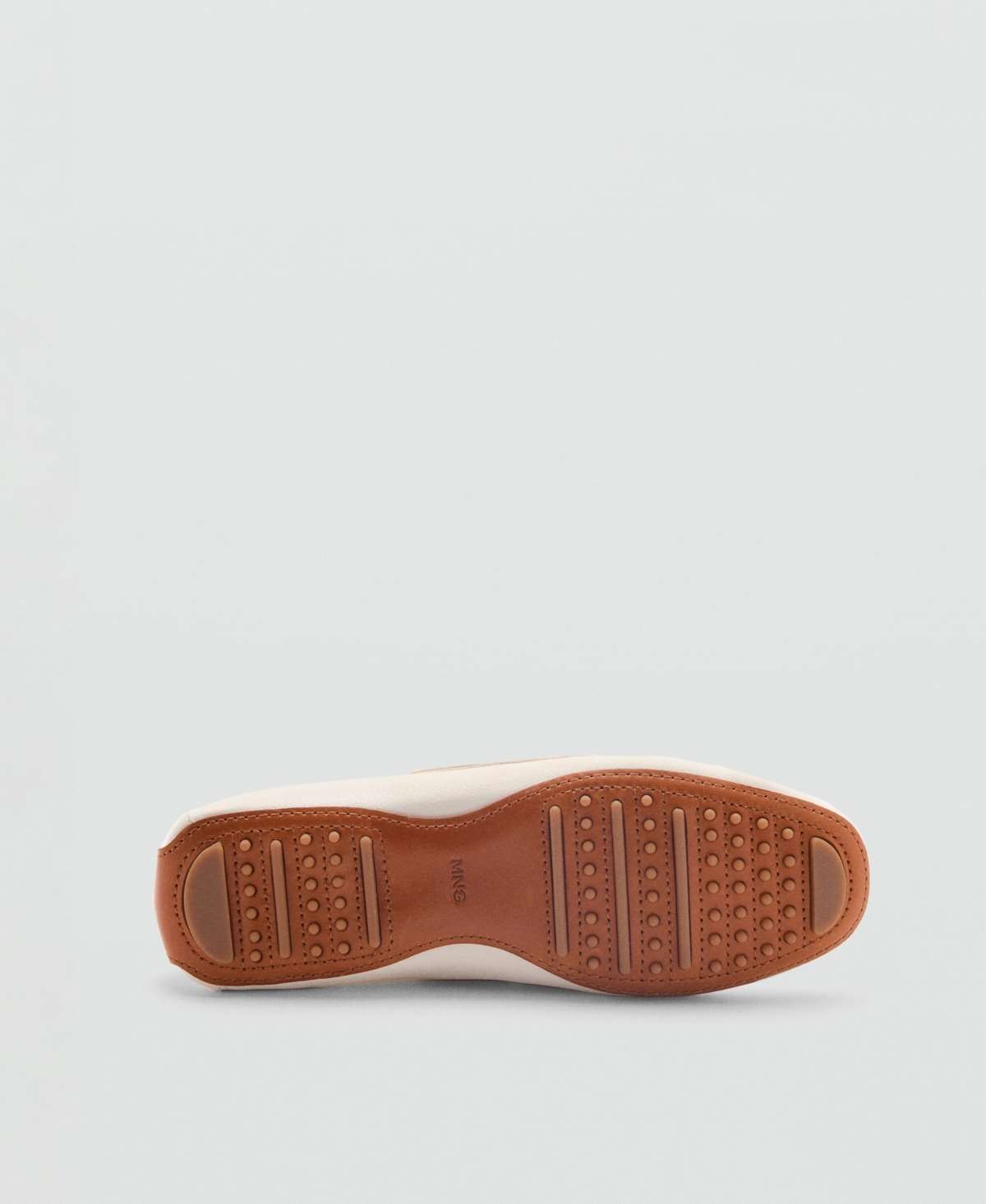 Mango Women's Laces Leather Boat Shoes In White
