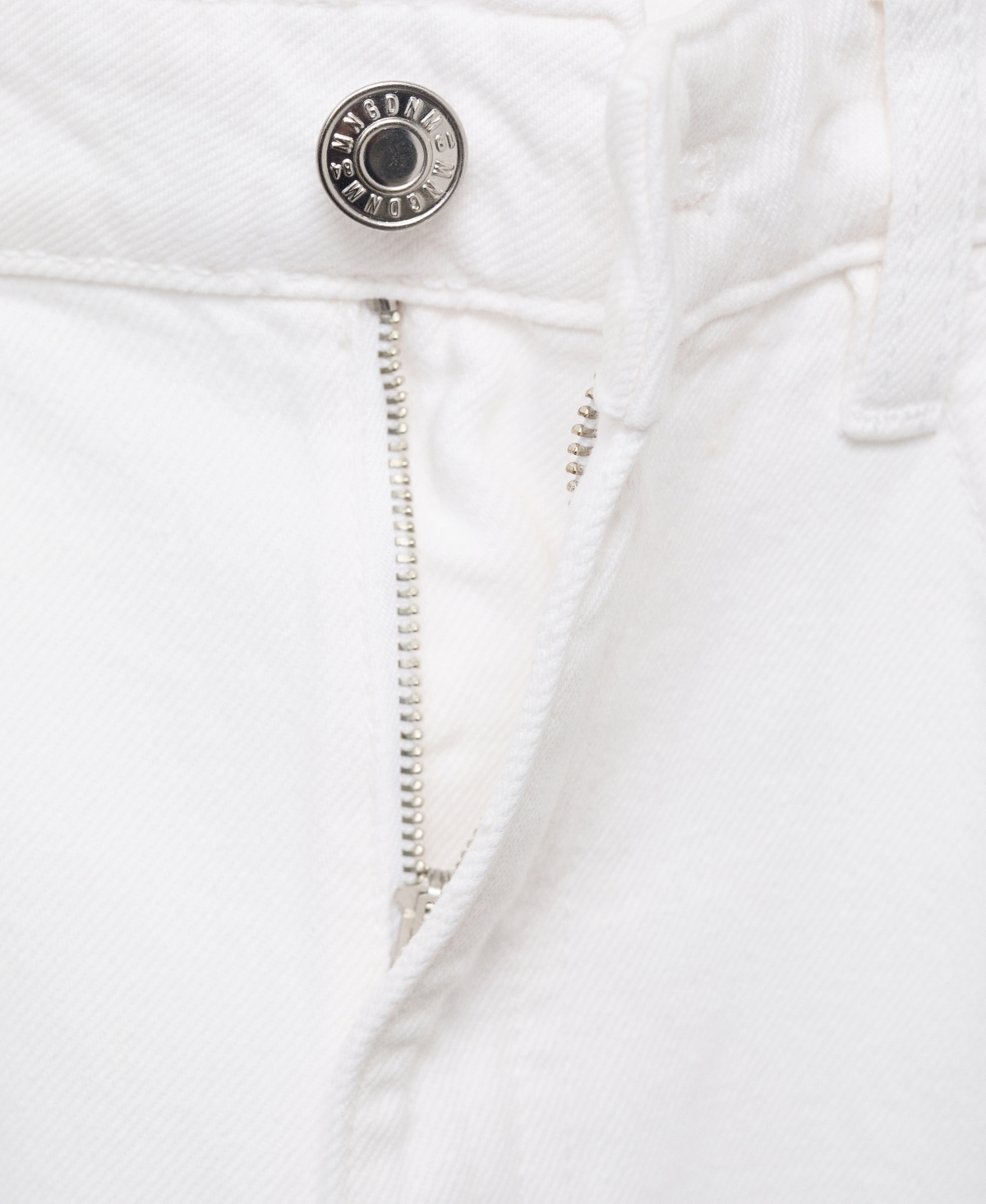 Shop Mango Women's Danila Wide Leg High-rise Jeans In White