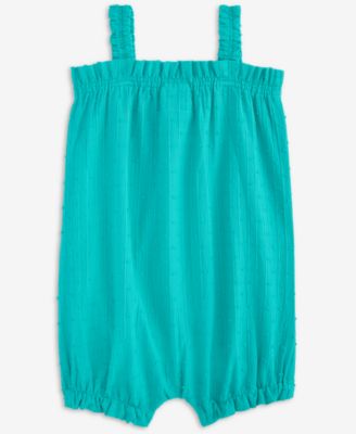 Baby Girls Clip-Dot Cotton Tank Sunsuit, Exclusively at Macy's