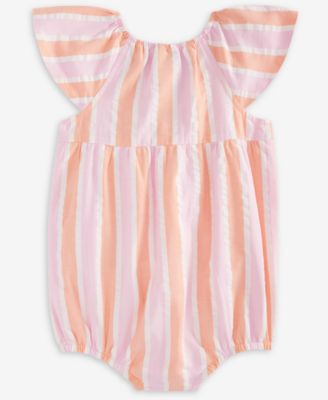 Baby Girls Striped Seersucker Cotton Sunsuit, Exclusively at Macy's