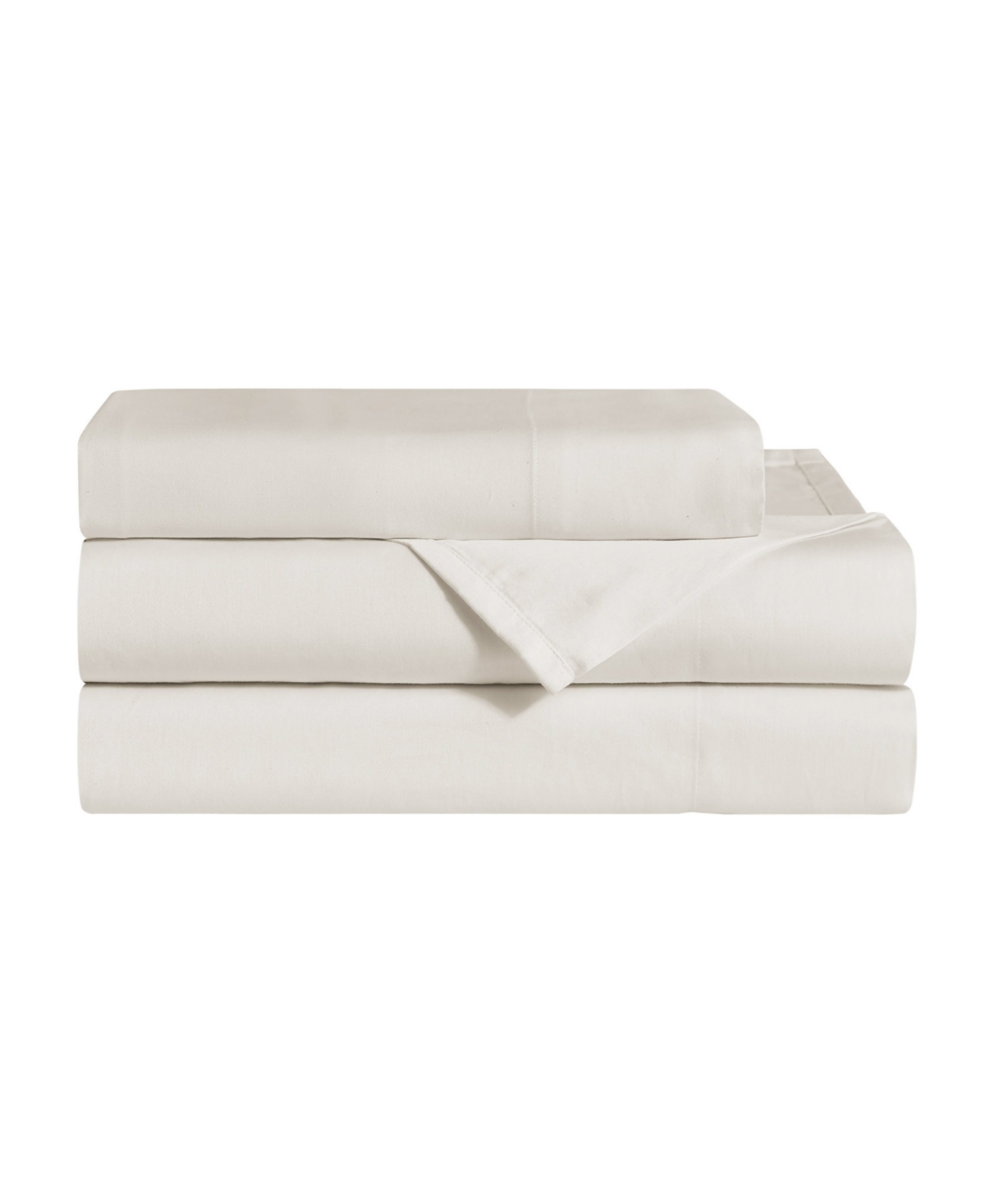Jessica Simpson Blissful Dreams 300-thread Count Cotton Sateen 3-pc. Sheet Set, Twin In Cloud White