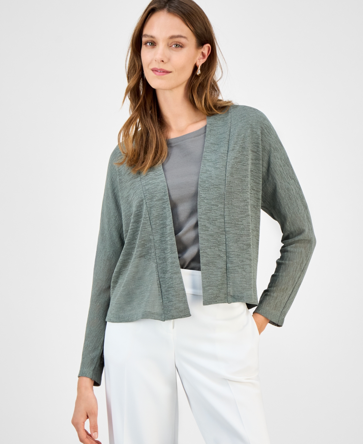 Kasper Women's Onion Skin Open-front Jacket
