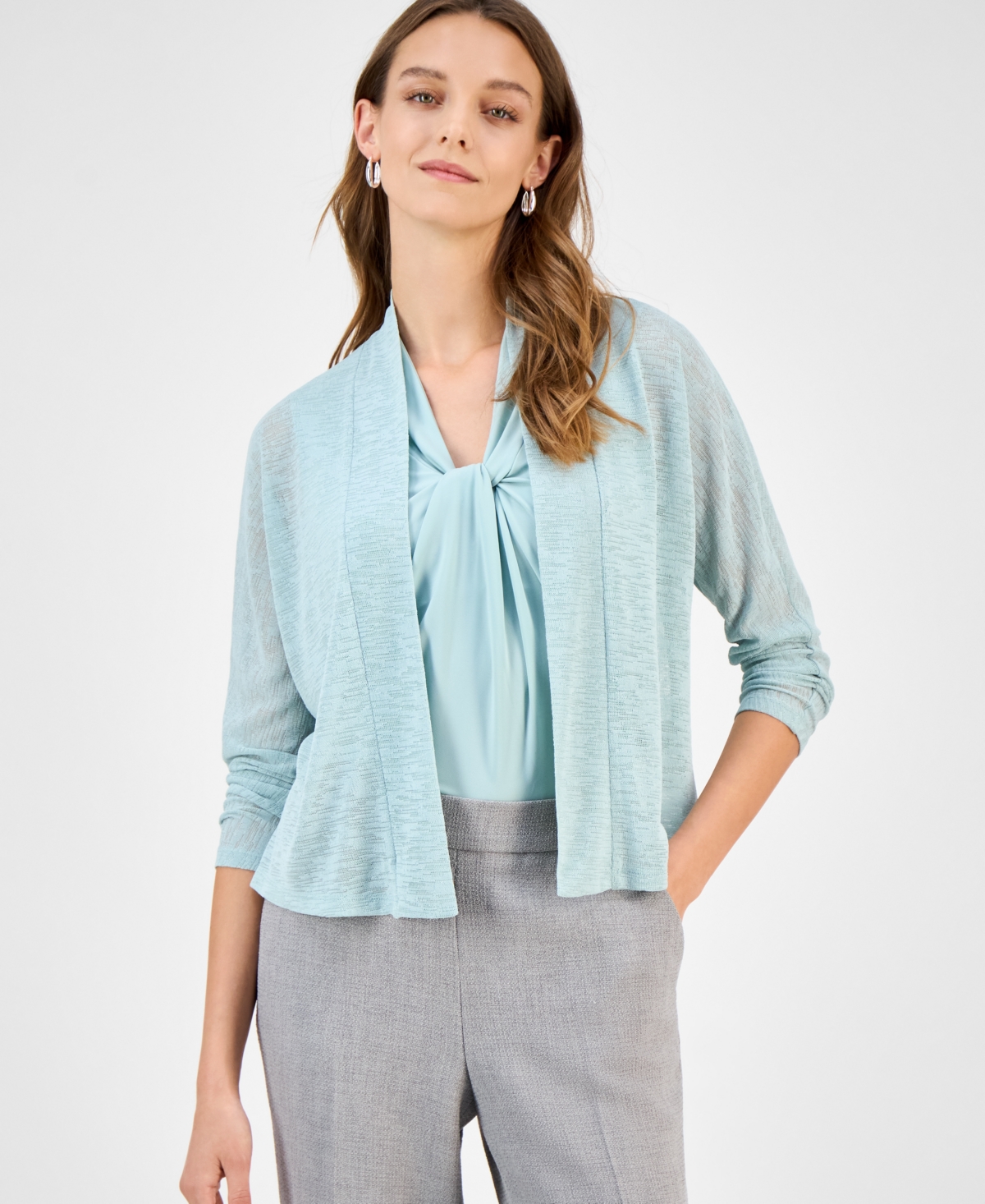 Kasper Women's Onion Skin Open-front Jacket