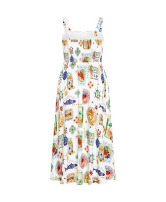 Plus Size Capria Print Maxi Dress