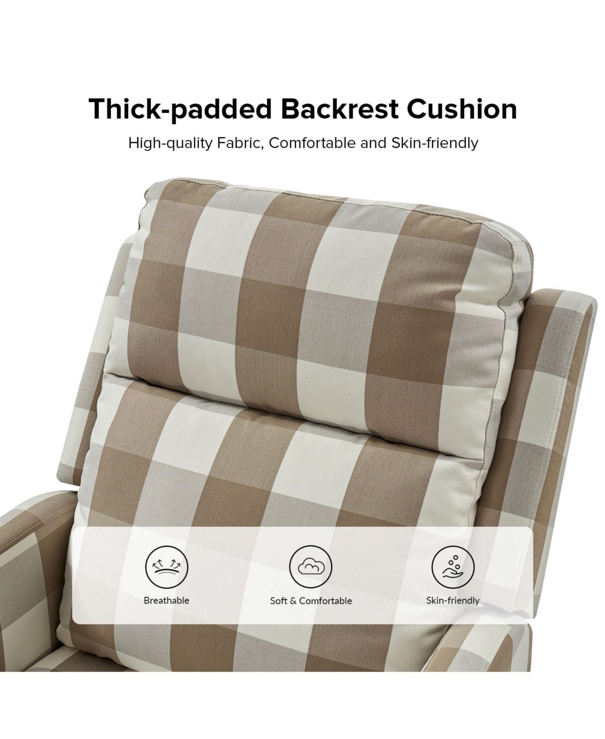 Coral Modern Ergonomic Swivel Rocker Manual Recliner