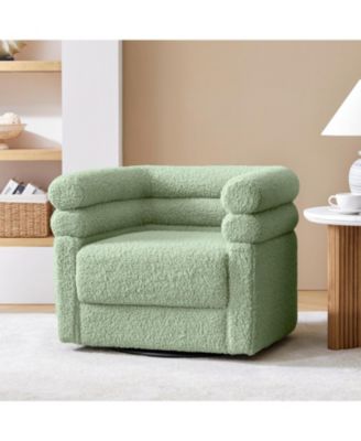 Single Piece  Fabric Donat Modern Swivel Barrel Swivel Chair