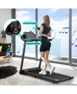 2.25HP Electric Running Machine Treadmill with Speaker and APP Control-Blue