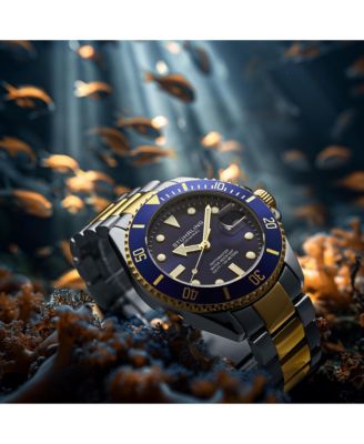 Original Men's Dive Watch, Swiss Movement, Stainless Steel, Blue Dial, Stainless Steel Bracelet, 100M Water Resistant