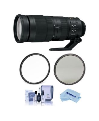 Nikon 200-500mm f/5.6E ED AF-S VR Zoom NIKKOR Lens- Bundle with Haida 95mm NanoPro MC Circular      Polarizer Filter, Haida 95mm NanoPro MC Clear     Filter, Cleaning Kit, Microfiber Cloth