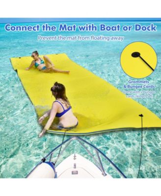 9' x 6' 3 Layer Floating Water Pad Foam Mat -Yellow