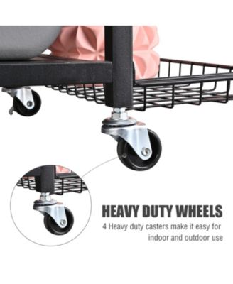 3- Tier Yoga Mat Home Gym Storage Rack, Large Capacity Dumbbell Rack for Home