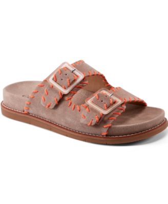 Women's Fausto Stitched Double Band Slip-On Sandals