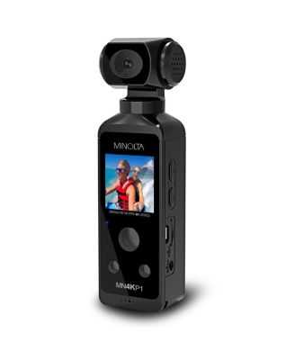 MN4KP1 4K Ultra HD Wi-Fi Enabled Pocket Camcorder, Black Bundle with 64GB microSD Card, Carrying Case, Octopus Tripod, Cleaning Kit