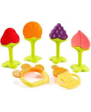 Sperric Baby Teether Toys for Babies 0-6 Months, Newborn Infant Baby Teethers Freezer Safe Silicone Baby Teether Toys, Frozen Teething Toys for Babies 0-6 Months, Baby Teethers Toys 6 Pack - Perfect Baby Gift