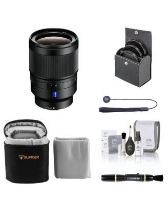Distagon T FE 35mm f/1.4 ZA Lens for Sony E, Bundle with 72mm Filter Kit, Lens Case, Lens Cleaner, Cleaning Kit, Lens Cap Tether