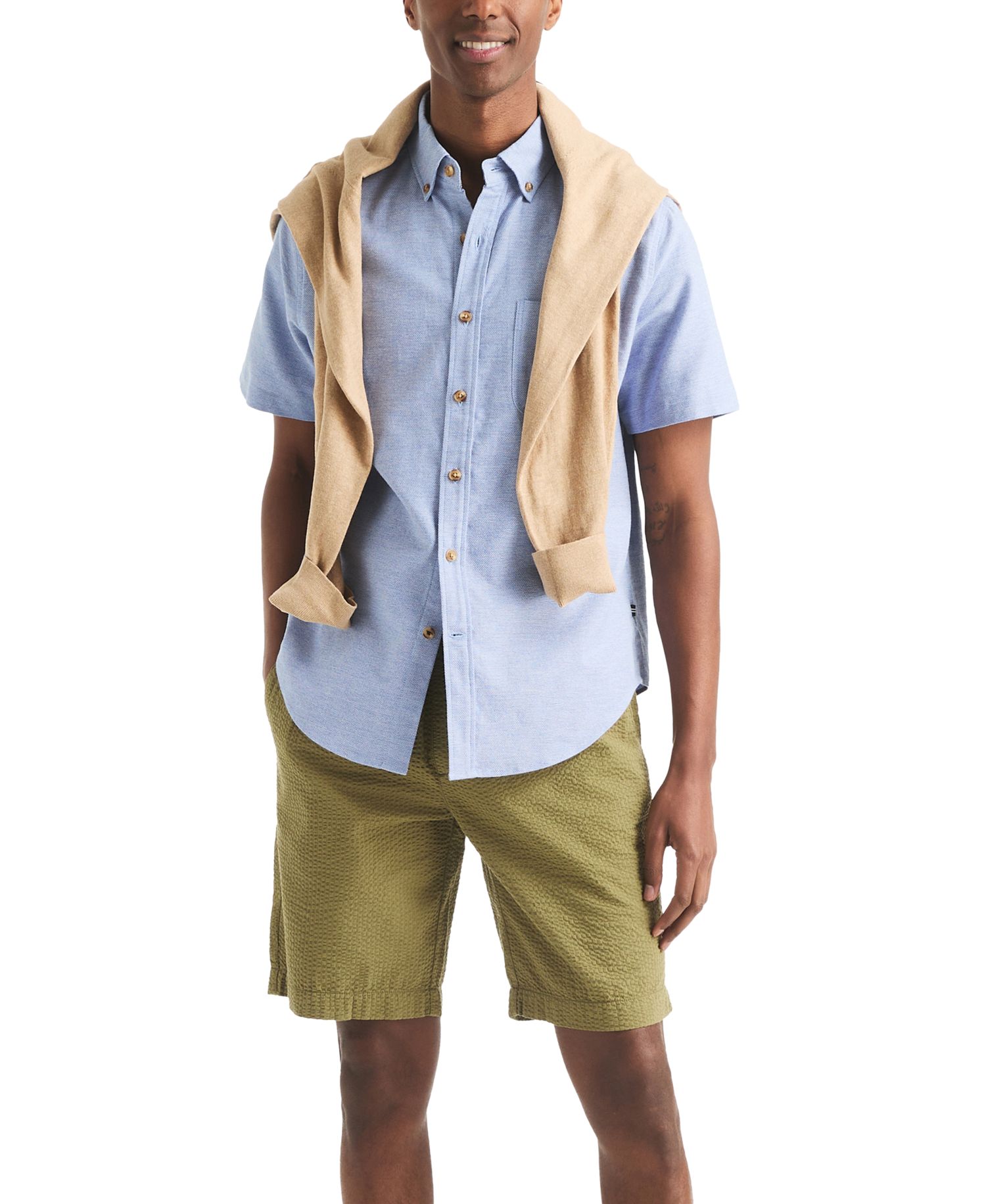 Men's Classic-Fit 100% Cotton Short-Sleeve Shirt