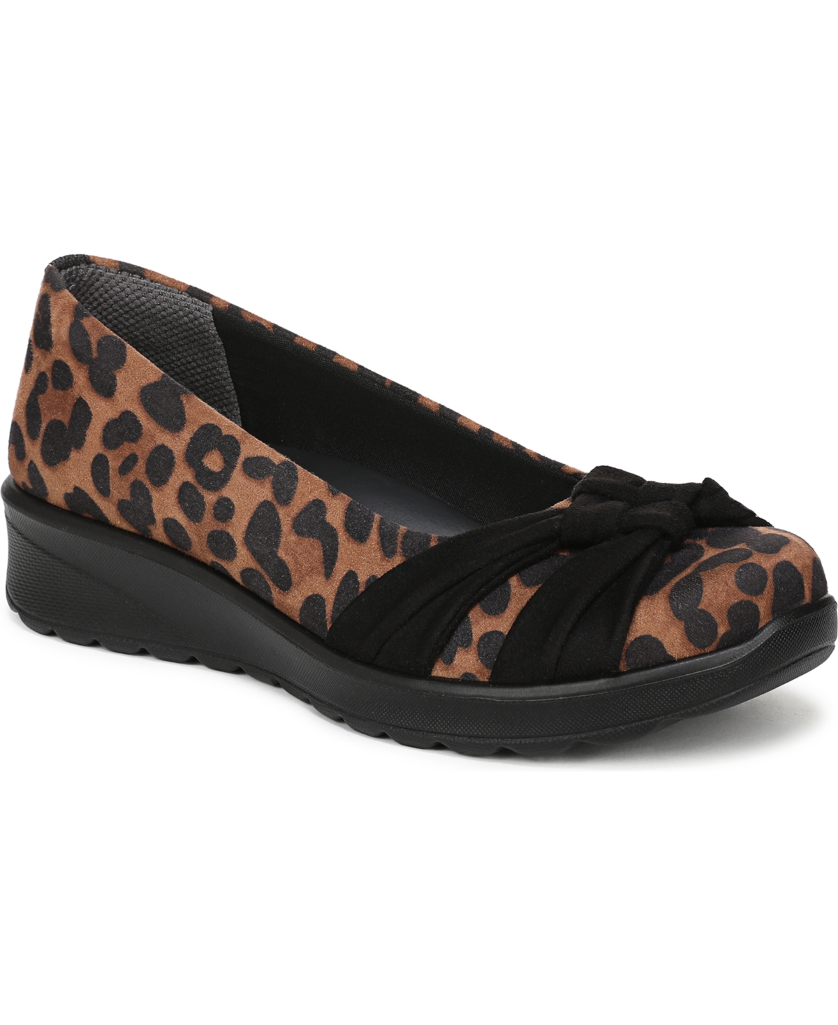 Lifestride Women's Glamour Round Toe Ballerina Flats In Animal Print