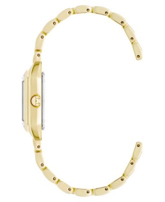 Women's Quartz Petite Octagonal Gold-Tone Metal Alloy Bracelet Watch, 21mm