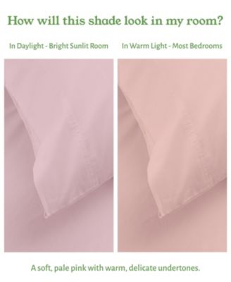 100% Organic Percale Cotton Envelope Closure Pillowcases, Set of 2, Queen