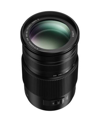 LUMIX G II Vario 100-300mm f/4.0-5.6, Mirrorless Micro Four Thirds, Power O.I.S Zoom Lens Bundle with Filter Kit + Lens Wrap + PC