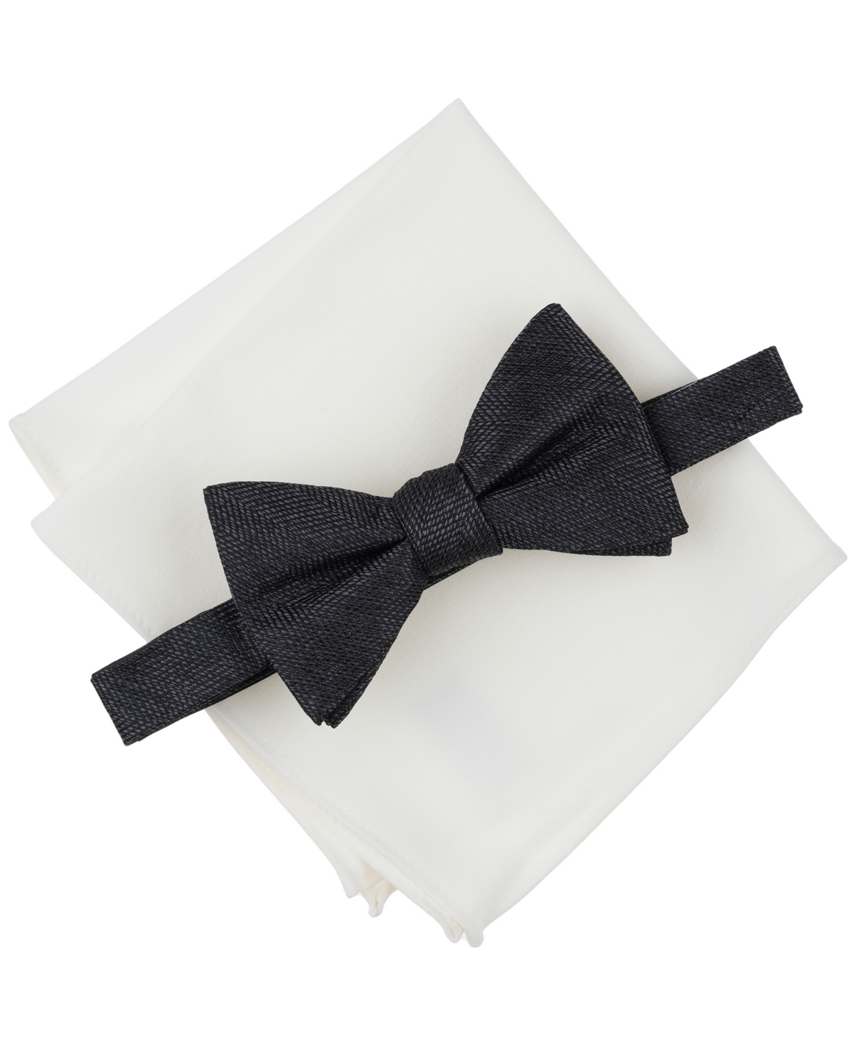 Bar Iii Men's Chevron Bow Tie & Solid Pocket Square Set, Exclusively At Macy's