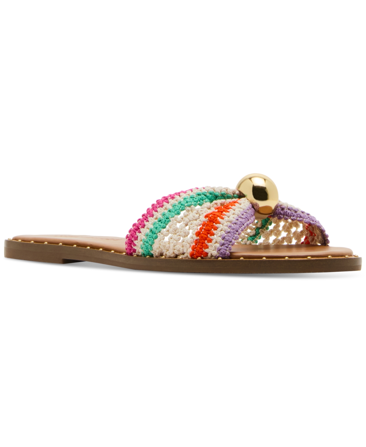 Steve Madden Women's Dipsy Knotted Embellished Slide Sandals