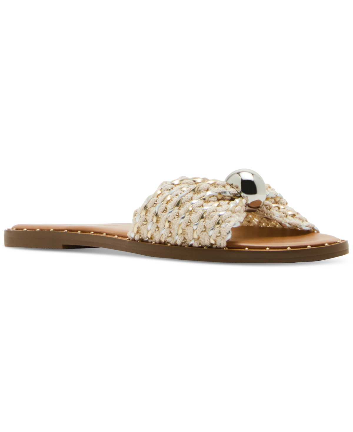 Steve Madden Women's Dipsy Knotted Embellished Slide Sandals