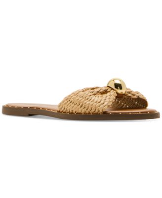 Steve Madden - Women's Dipsy Knotted Embellished Slide Sandals