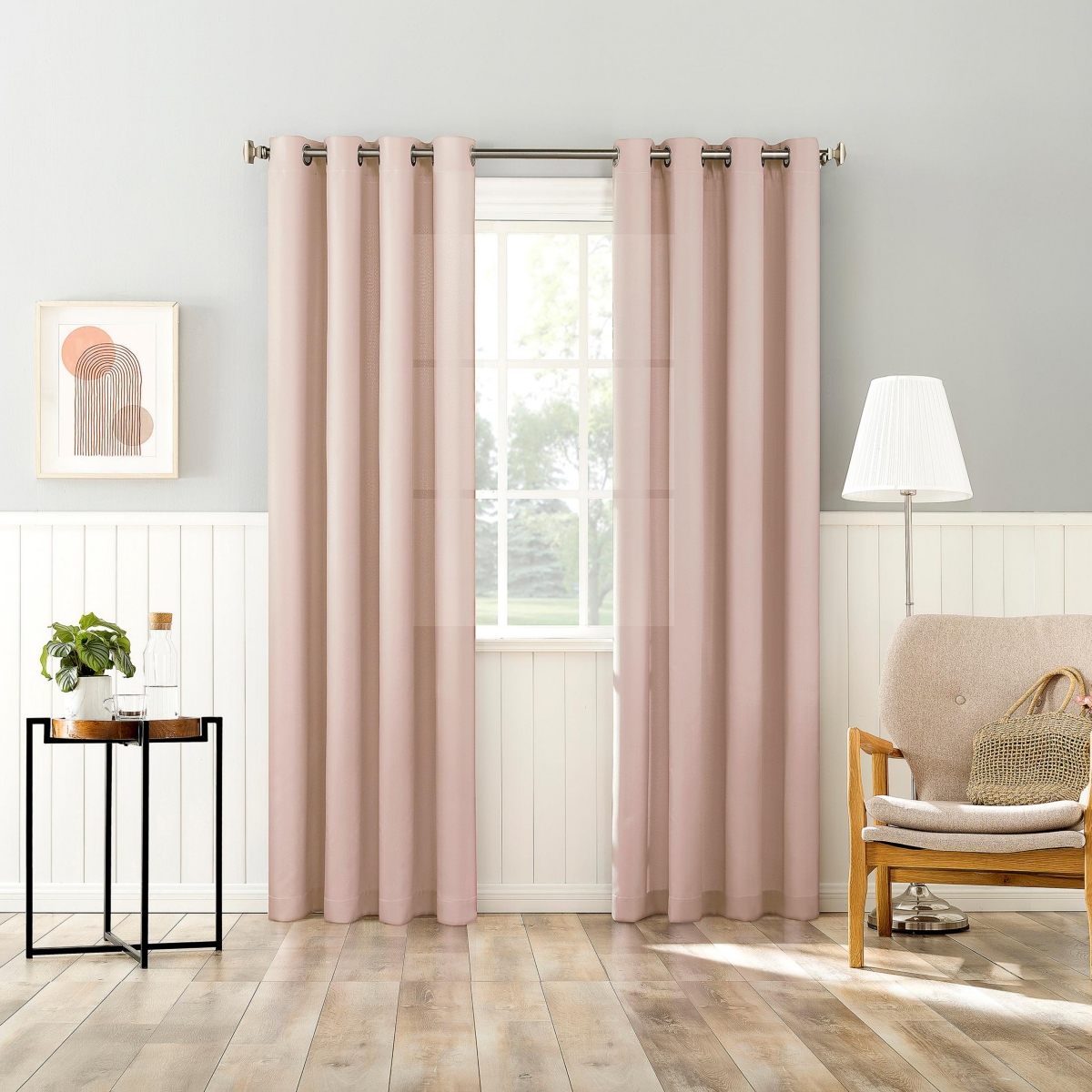 Daylin Woven Semi-Sheer Grommet Curtain Panel