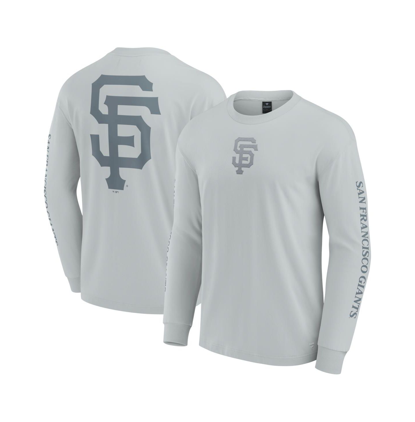 Мужская футболка Fanatics Gray San Francisco Giants Elements Strive Long Sleeve — фото 1
