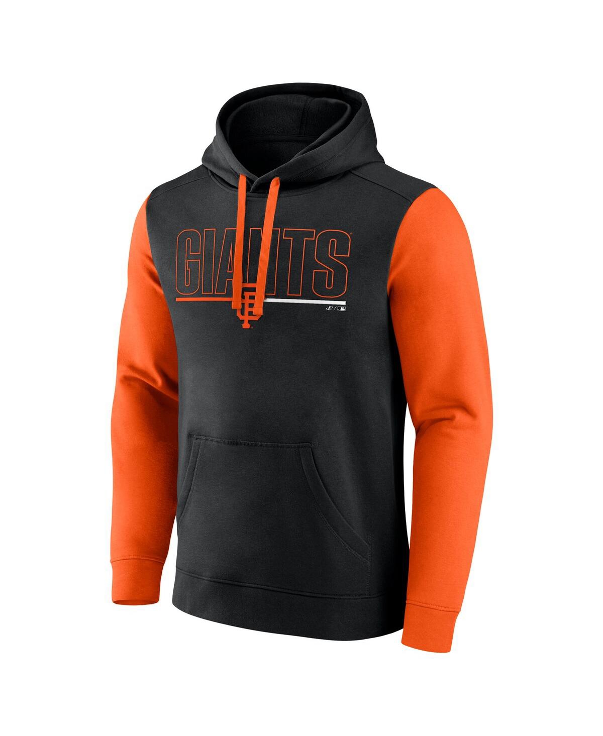Fanatics Men's Black San Francisco Giants Outline Fleece Pullover Hoodie In Black