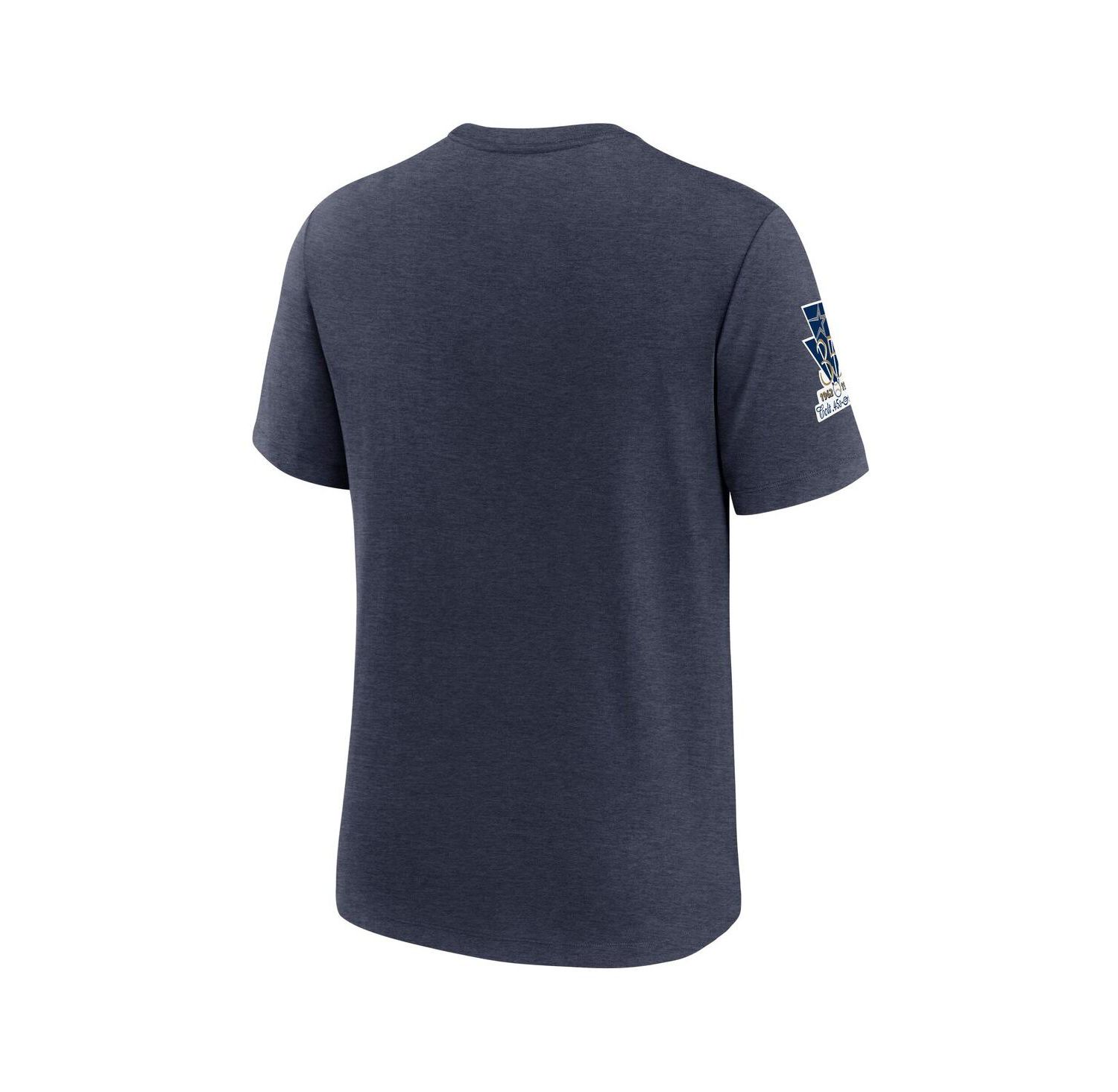 Men's Heather Navy Houston Astros Cooperstown Collection Eras Tri-Blend T-Shirt