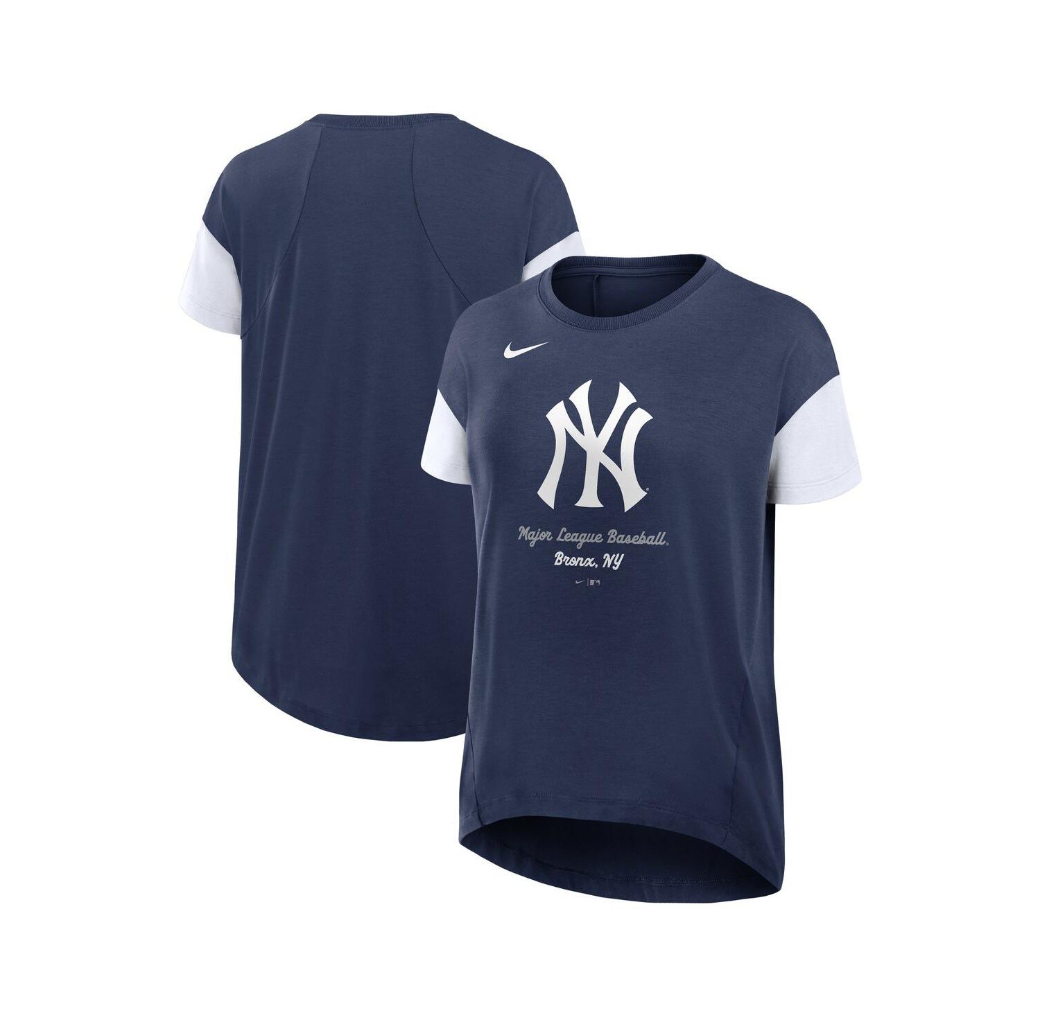 Women's Navy New York Yankees Flowy Fashion T-Shirt