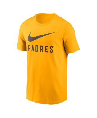Men's Gold San Diego Padres Swoosh T-Shirt