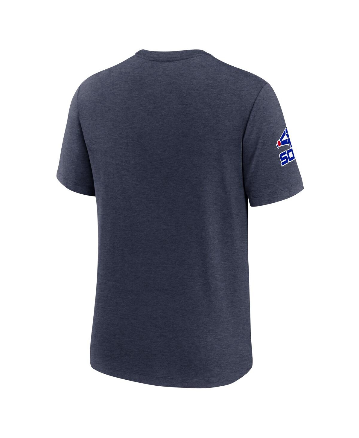 Nike Men's Heather Navy Chicago White Sox Cooperstown Collection Eras Tri-blend T-shirt In Blue