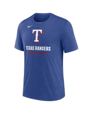 Men's Heather Royal Texas Rangers Logo Tri-Blend T-Shirt
