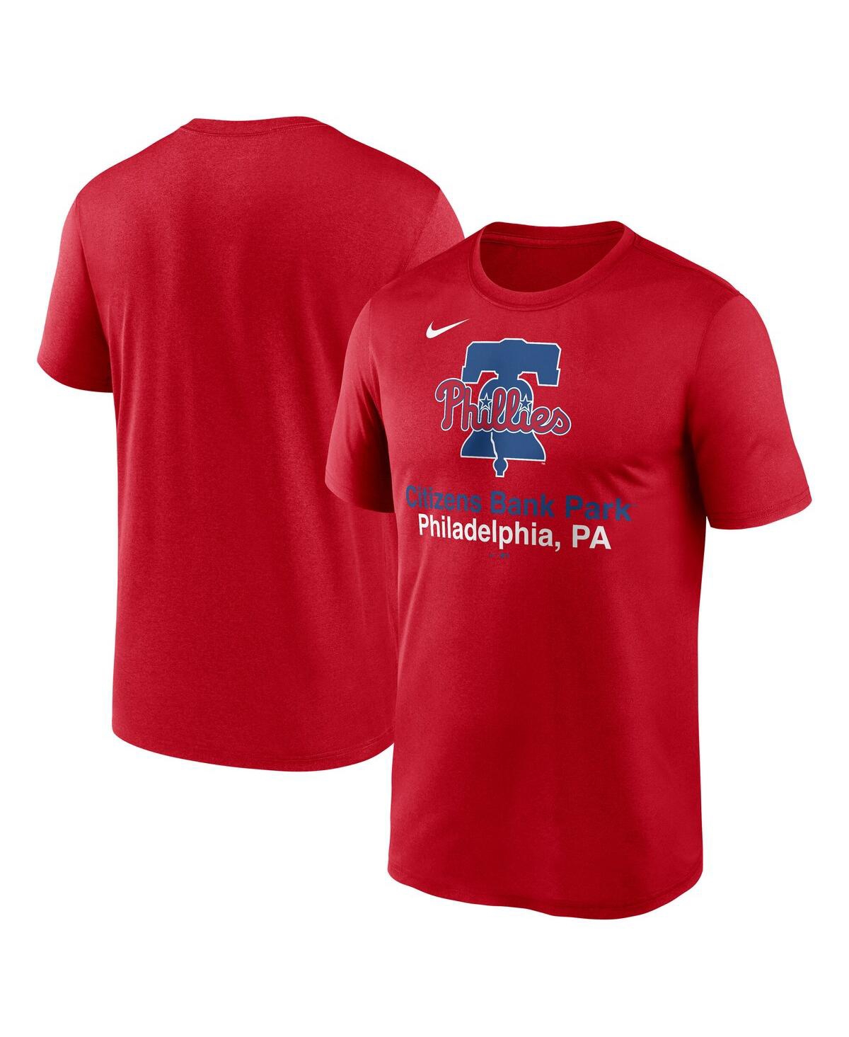 Nike Red Philadelphia Phillies Stadium Legend Performance T-shirt In Red