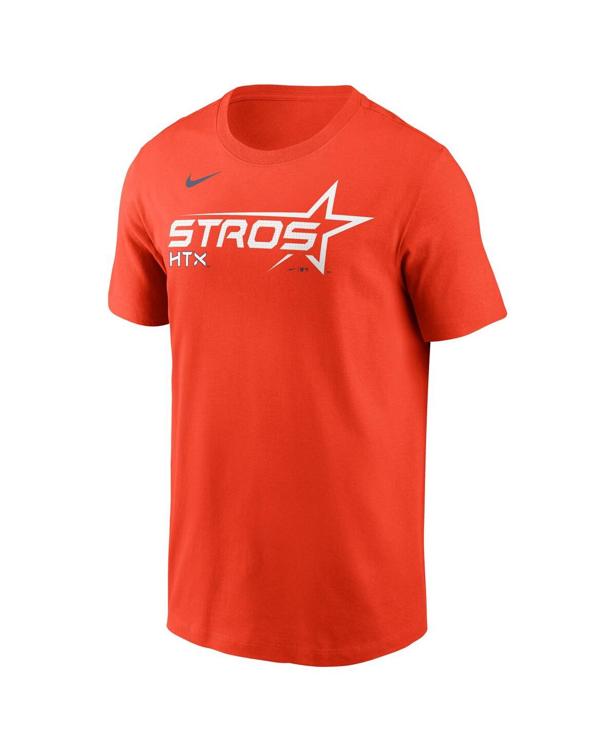 Nike Orange Houston Astros 2025 City Connect Wordmark Performance T-shirt In Red