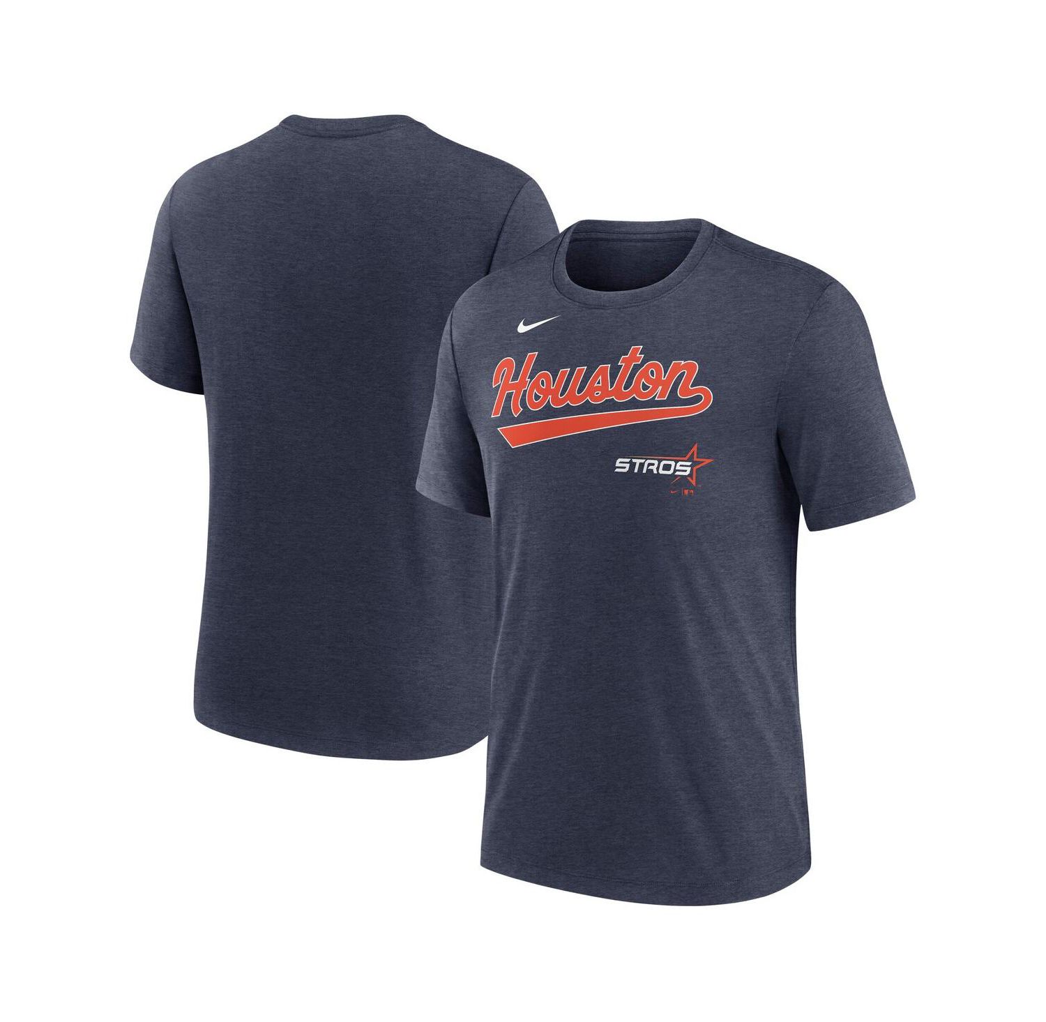 Men's Heather Navy Houston Astros 2025 City Connect Tri-Blend T-Shirt