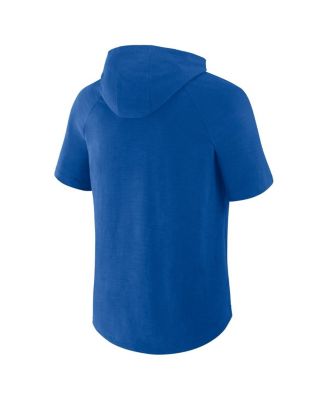 Men's Royal Chicago Cubs Clubhouse Optimal Play Raglan Short Sleeve Pullover Hoodie