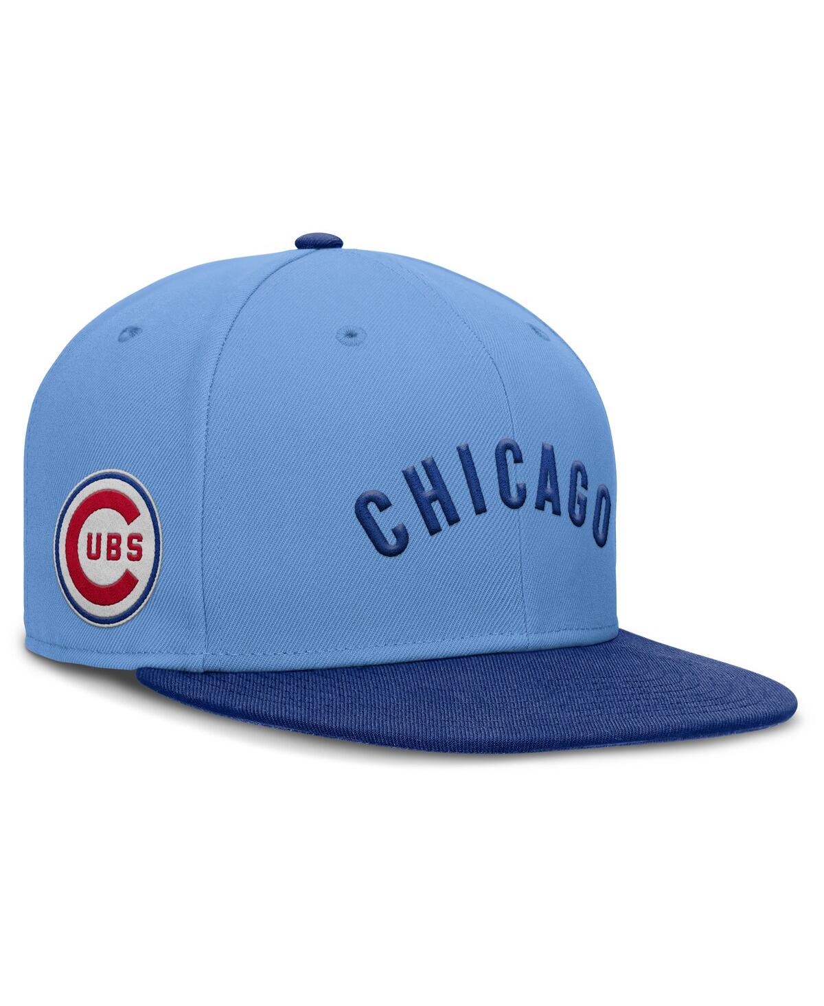 Nike Men's Light Blue Chicago Cubs True Performance Fitted Hat In Light Blue