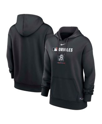 Nike - Women's Black Baltimore Orioles Authentic Collection City Connect Performance Pullover Hoodie