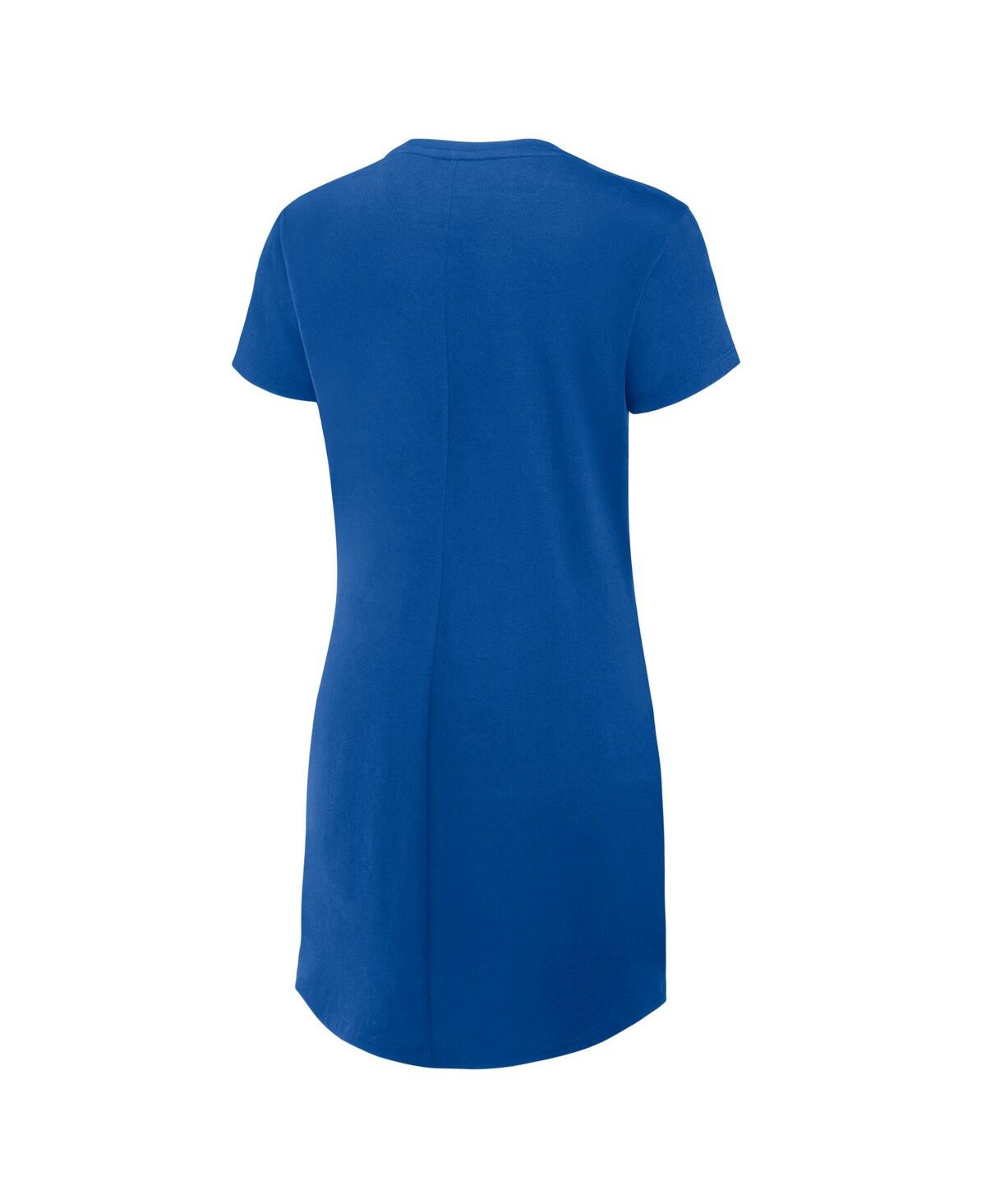 Fanatics Women's Royal Los Angeles Dodgers Relaxed Fit Drape T-shirt Dress In Royal