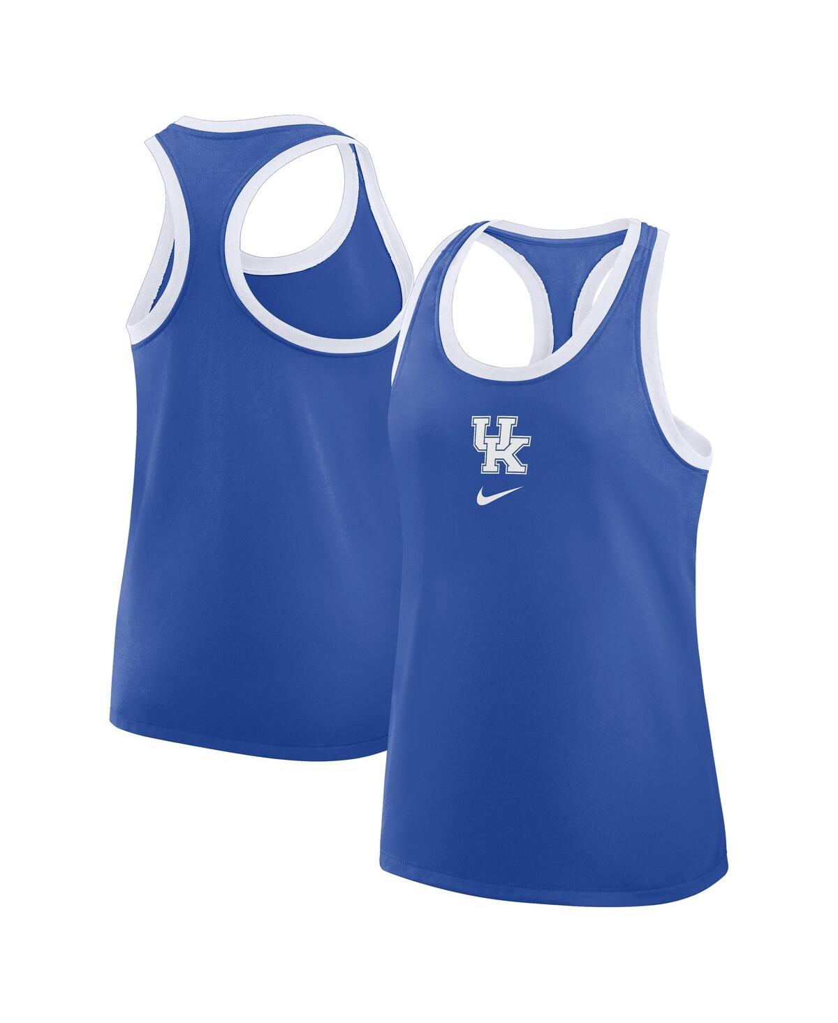 Nike Royal Kentucky Wildcats Primetime Tri-blend Racerback Tank Top In Blue