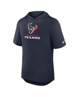 Men's Navy Houston Texans Lockup Tri-Blend Hoodie T-Shirt